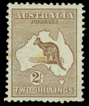 21/2p AUSTRALIA VALUE DARK BLUE 1915 KANGAROO/MAP USED CDS SCOTT # 39 
