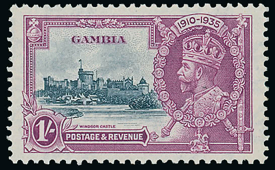 Lot 1302 - The Nick Rand Collection of 1935 Silver Jubilee Issues gambia - regular issues - Grosvenor Auctions Auction of British Empire and Foreign Countries Postage Stamps and Postal History Lot 1302 - The Nick Rand Collection of 1935 Silver Jubilee Issues gambia - regular issues - Grosvenor Auctions Auction of British Empire and Foreign Countries Postage Stamps and Postal History