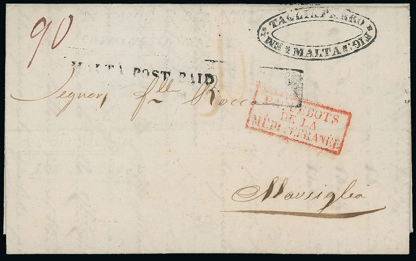 Lot 2282 - british empire and foreign countries malta - postal history -  Grosvenor Auctions Auction of British Empire and Foreign Countries Postage Stamps and Postal History