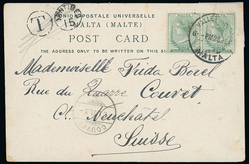 Lot 2312 - british empire and foreign countries Malta - Cancellations and Covers -  Grosvenor Auctions Auction of British Empire and Foreign Countries Postage Stamps and Postal History