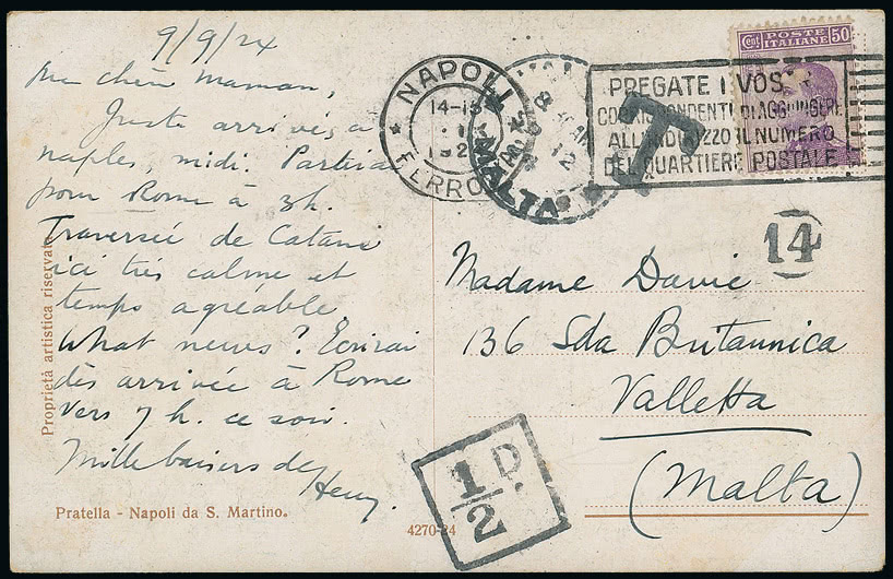 Lot 2316 - british empire and foreign countries Malta - Cancellations and Covers -  Grosvenor Auctions Auction of British Empire and Foreign Countries Postage Stamps and Postal History