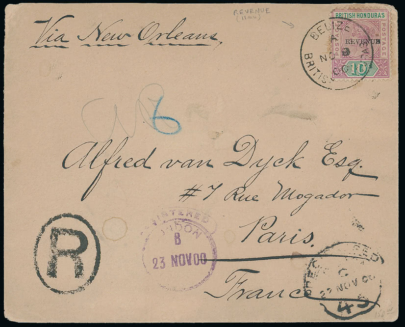 Lot 1613 - british empire and foreign countries British Honduras - Postal History -  Grosvenor Auctions Auction of British Empire and Foreign Countries Postage Stamps and Postal History