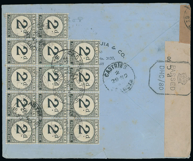 Lot 2679 - british empire and foreign countries Saint Lucia: The Trevol collection - Postage Dues - Grosvenor Auctions Auction of British Empire and Foreign Countries Postage Stamps and Postal History Lot 2679 - british empire and foreign countries Saint Lucia: The Trevol collection - Postage Dues - Grosvenor Auctions Auction of British Empire and Foreign Countries Postage Stamps and Postal History