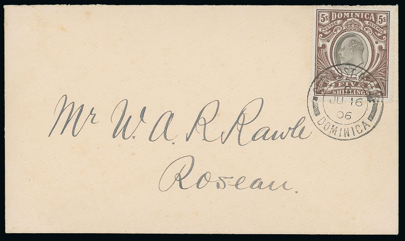 Lot 1772 - british empire and foreign countries dominica - regular issues -  Grosvenor Auctions Auction of British Empire and Foreign Countries Postage Stamps and Postal History