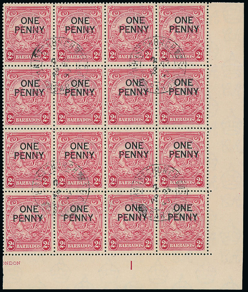 Lot 1500 - british empire and foreign countries barbados - regular issues - Grosvenor Auctions Auction of British Empire and Foreign Countries Postage Stamps and Postal History Lot 1500 - british empire and foreign countries barbados - regular issues - Grosvenor Auctions Auction of British Empire and Foreign Countries Postage Stamps and Postal History