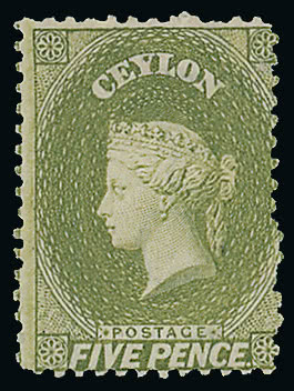 Lot 1714 - british empire and foreign countries ceylon - regular issues -  Grosvenor Auctions Auction of British Empire and Foreign Countries Postage Stamps and Postal History