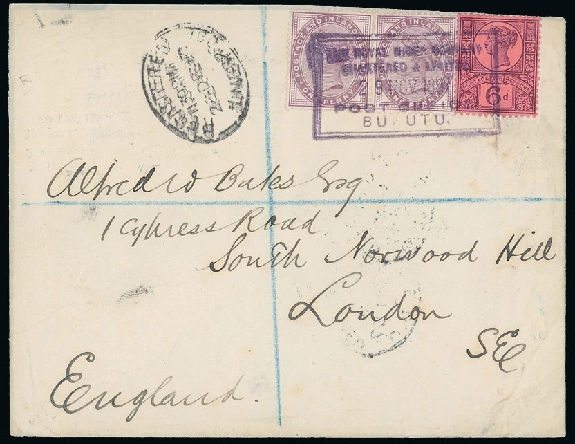 Lot 2414 - british empire and foreign countries Nigeria: Niger Coast Protectorate - Cancellations and Covers - Grosvenor Auctions Auction of British Empire and Foreign Countries Postage Stamps and Postal History Lot 2414 - british empire and foreign countries Nigeria: Niger Coast Protectorate - Cancellations and Covers - Grosvenor Auctions Auction of British Empire and Foreign Countries Postage Stamps and Postal History
