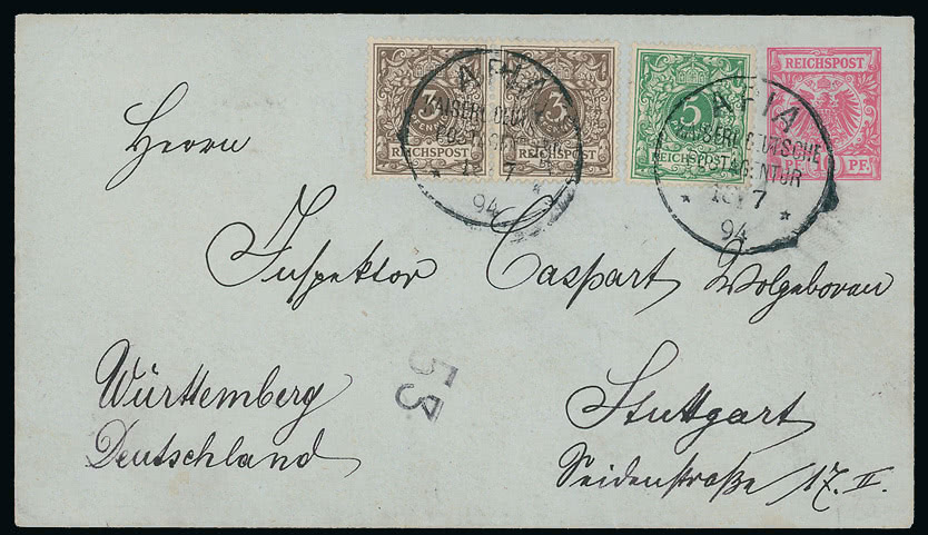 Lot 1979 - british empire and foreign countries German Colonies: Samoa - Cancellations and Covers - Grosvenor Auctions Auction of British Empire and Foreign Countries Postage Stamps and Postal History Lot 1979 - british empire and foreign countries German Colonies: Samoa - Cancellations and Covers - Grosvenor Auctions Auction of British Empire and Foreign Countries Postage Stamps and Postal History