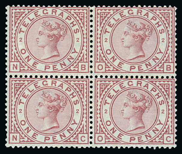 Lot 405 - Great Britain post office telegraph stamps -  Grosvenor Auctions The Dr. Conrad Graham Collection