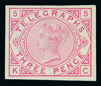 Lot 413 - Great Britain post office telegraph stamps -  Grosvenor Auctions The Dr. Conrad Graham Collection