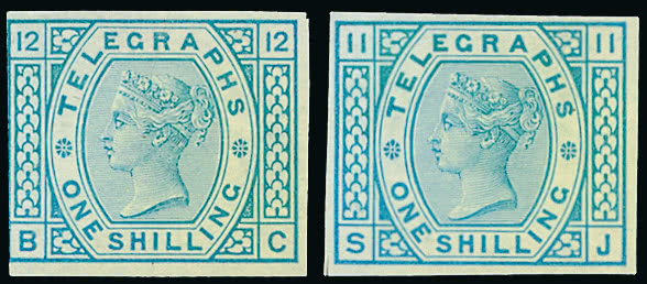 Lot 423 - Great Britain post office telegraph stamps -  Grosvenor Auctions The Dr. Conrad Graham Collection
