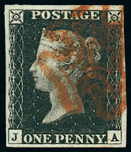 Lot 1346 - Great Britain 1840 one penny black and two pence blue - Grosvenor Auctions Auction of Great Britain Postage Stamps and Postal History Lot 1346 - Great Britain 1840 one penny black and two pence blue - Grosvenor Auctions Auction of Great Britain Postage Stamps and Postal History