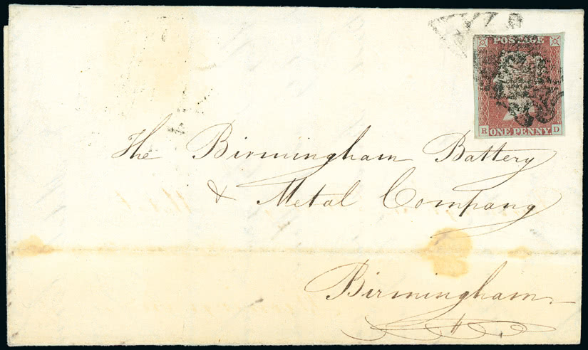 Lot 1526 - Great Britain 1841 one penny red-brown and two pence blue -  Grosvenor Auctions Auction of Great Britain Postage Stamps and Postal History
