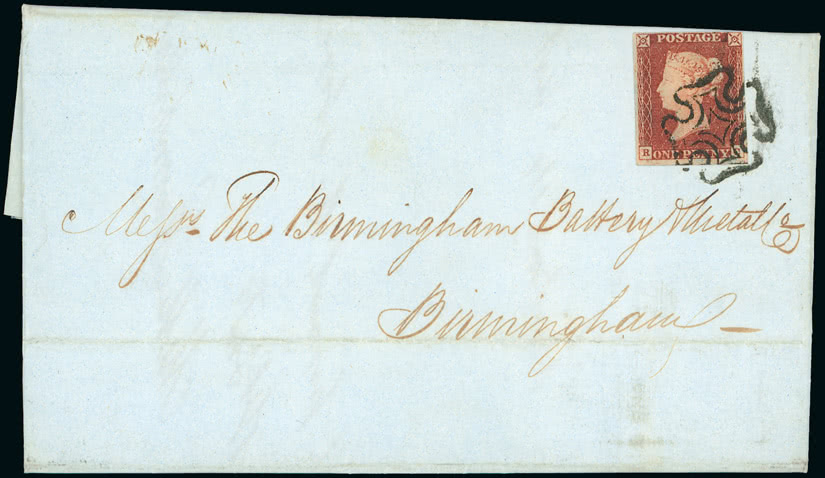 Lot 1530 - Great Britain 1841 one penny red-brown and two pence blue - Grosvenor Auctions Auction of Great Britain Postage Stamps and Postal History Lot 1530 - Great Britain 1841 one penny red-brown and two pence blue - Grosvenor Auctions Auction of Great Britain Postage Stamps and Postal History