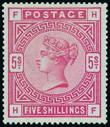 Lot 1703 - Great Britain 1883 - 84 watermark anchor on blued paper -  Grosvenor Auctions Auction of Great Britain Postage Stamps and Postal History