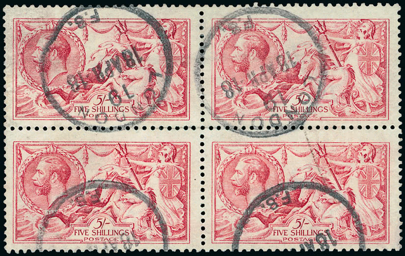 Lot 1860 - Great Britain 1915–18 de la rue -  Grosvenor Auctions Auction of Great Britain Postage Stamps and Postal History