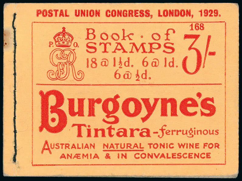Lot 1925 - Great Britain king george v: booklets - Grosvenor Auctions Auction of Great Britain Postage Stamps and Postal History Lot 1925 - Great Britain king george v: booklets - Grosvenor Auctions Auction of Great Britain Postage Stamps and Postal History