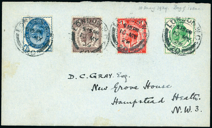 Lot 1890 - Great Britain 1929 postal union congress - Grosvenor Auctions Auction of Great Britain Postage Stamps and Postal History Lot 1890 - Great Britain 1929 postal union congress - Grosvenor Auctions Auction of Great Britain Postage Stamps and Postal History