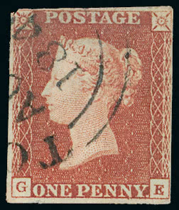 Lot 1520 - Great Britain 1841 one penny red-brown and two pence blue -  Grosvenor Auctions Auction of Great Britain Postage Stamps and Postal History