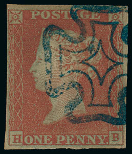 Lot 1521 - Great Britain 1841 one penny red-brown and two pence blue -  Grosvenor Auctions Auction of Great Britain Postage Stamps and Postal History