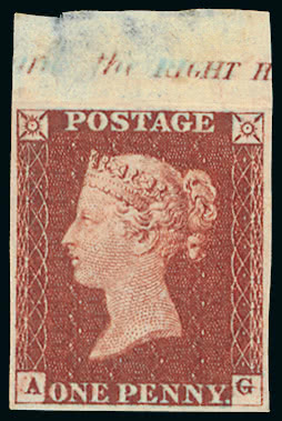 Lot 1548 - Great Britain 1841 one penny red-brown and two pence blue - Grosvenor Auctions Auction of Great Britain Postage Stamps and Postal History Lot 1548 - Great Britain 1841 one penny red-brown and two pence blue - Grosvenor Auctions Auction of Great Britain Postage Stamps and Postal History