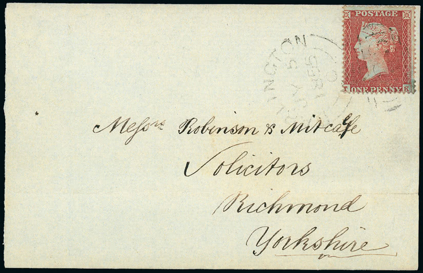 Lot 1589 - Great Britain 1855 die ii - alphabet ii - one penny -  Grosvenor Auctions Auction of Great Britain Postage Stamps and Postal History