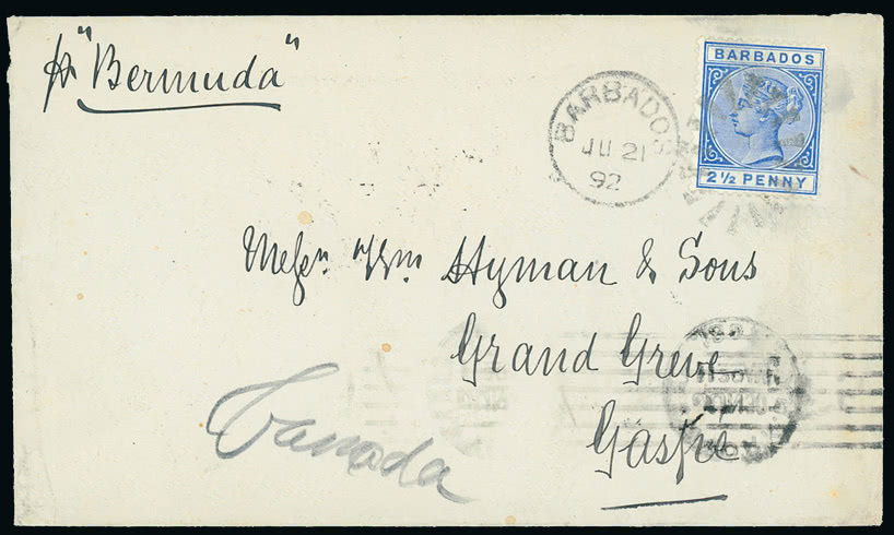 Lot 222 - british empire and foreign countries barbados - regular issues -  Grosvenor Auctions Auction of British Empire and Foreign Countries Postage Stamps and Postal History