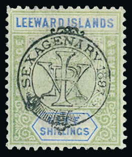 Lot 958 - british empire and foreign countries leeward islands - regular issues -  Grosvenor Auctions Auction of British Empire and Foreign Countries Postage Stamps and Postal History