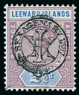 Lot 957 - british empire and foreign countries leeward islands - regular issues -  Grosvenor Auctions Auction of British Empire and Foreign Countries Postage Stamps and Postal History