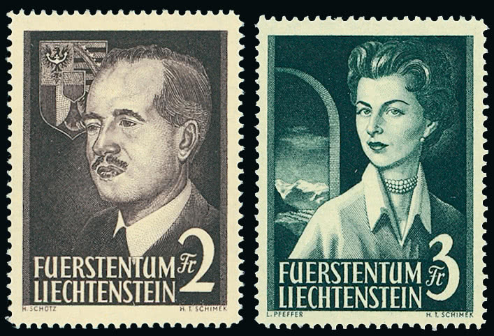 Lot 965 - british empire and foreign countries Liechtenstein - Regular Issues -  Grosvenor Auctions Auction of British Empire and Foreign Countries Postage Stamps and Postal History