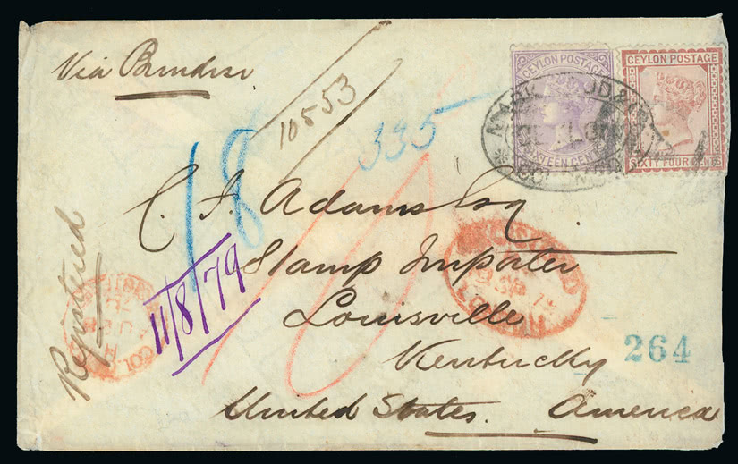 Lot 482 - british empire and foreign countries Ceylon: Covers and Cancellations by Subject - Regular Issues - Grosvenor Auctions Auction of British Empire and Foreign Countries Postage Stamps and Postal History Lot 482 - british empire and foreign countries Ceylon: Covers and Cancellations by Subject - Regular Issues - Grosvenor Auctions Auction of British Empire and Foreign Countries Postage Stamps and Postal History