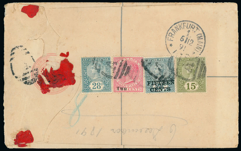 Lot 491 - british empire and foreign countries Ceylon: Covers and Cancellations by Subject - Regular Issues - Grosvenor Auctions Auction of British Empire and Foreign Countries Postage Stamps and Postal History Lot 491 - british empire and foreign countries Ceylon: Covers and Cancellations by Subject - Regular Issues - Grosvenor Auctions Auction of British Empire and Foreign Countries Postage Stamps and Postal History