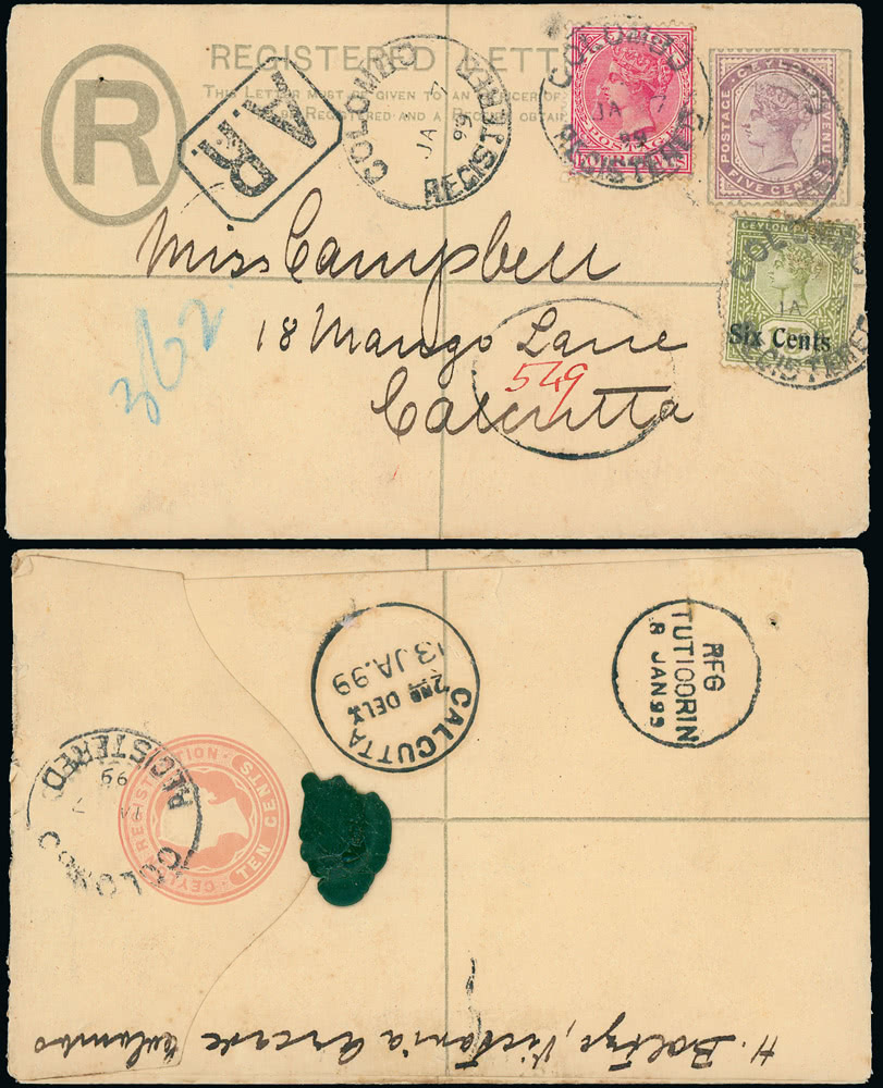 Lot 468 - british empire and foreign countries Ceylon: Covers and Cancellations by Subject - Regular Issues - Grosvenor Auctions Auction of British Empire and Foreign Countries Postage Stamps and Postal History Lot 468 - british empire and foreign countries Ceylon: Covers and Cancellations by Subject - Regular Issues - Grosvenor Auctions Auction of British Empire and Foreign Countries Postage Stamps and Postal History