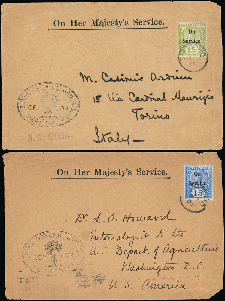 Lot 505 - british empire and foreign countries Ceylon: Officials - Officials - Grosvenor Auctions Auction of British Empire and Foreign Countries Postage Stamps and Postal History Lot 505 - british empire and foreign countries Ceylon: Officials - Officials - Grosvenor Auctions Auction of British Empire and Foreign Countries Postage Stamps and Postal History