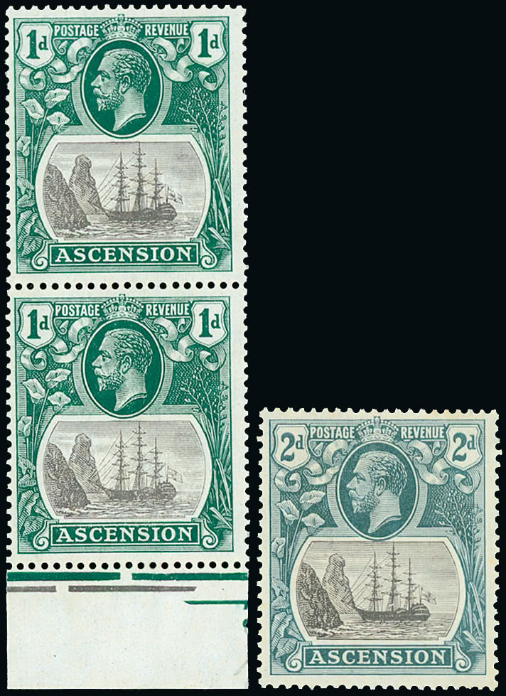 Lot 167 - british empire and foreign countries ascension - regular issues - Grosvenor Auctions Auction of British Empire and Foreign Countries Postage Stamps and Postal History Lot 167 - british empire and foreign countries ascension - regular issues - Grosvenor Auctions Auction of British Empire and Foreign Countries Postage Stamps and Postal History