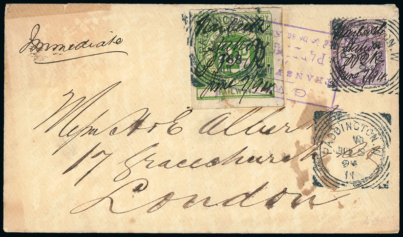 Lot 2297 - Railways: England and Wales railway stamps -  Grosvenor Auctions The Rev Roger de Lacy-Spencer Collection of Railway Stamps